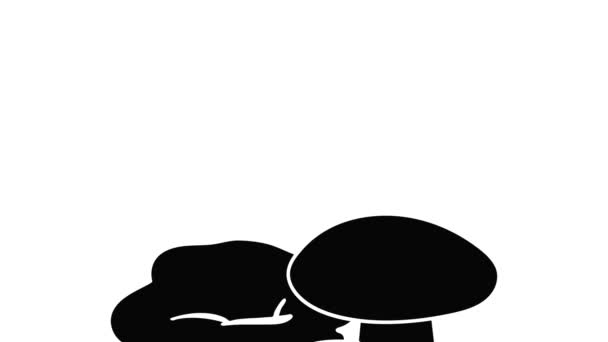 Cogumelos Ícone Animação — Vídeo de Stock