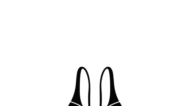 Big sports bra icon animation — Αρχείο Βίντεο