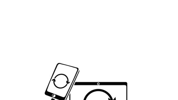 Connection smartphone icon animation — Video Stock