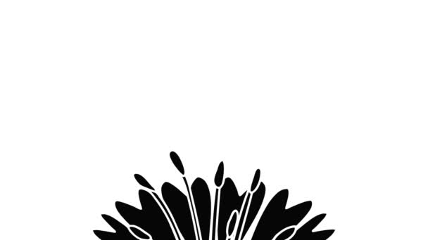 Niedliche Blume Symbol Animation — Stockvideo