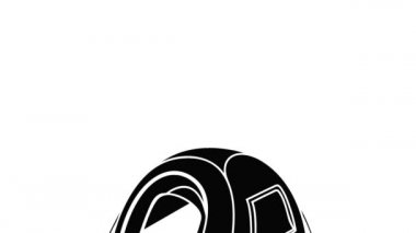 Modern çadır simgesi canlandırması