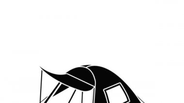 Tek kişilik çadır simgesi canlandırması