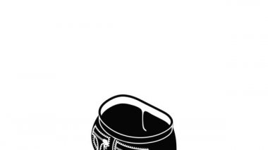 Fashion pocket on back icon animation