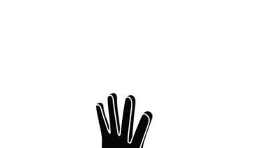 Seçim selamlama el simgesi canlandırması