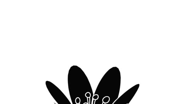 Eco bloem pictogram animatie — Stockvideo