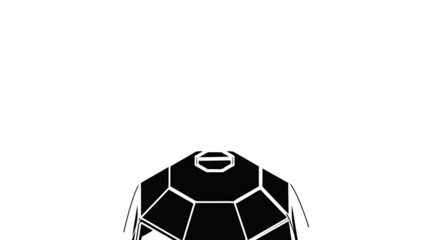 Hexagonal tent icon animation — Stock Video