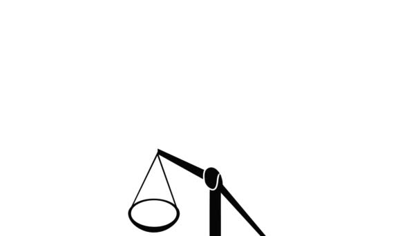 Balance election icon animation — стоковое видео