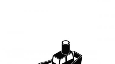 Sea ship delivery icon animation