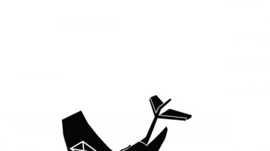 Air post delivery icon animation