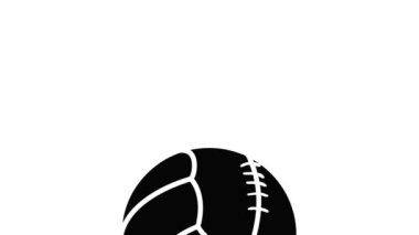 Retro volleyball icon animation