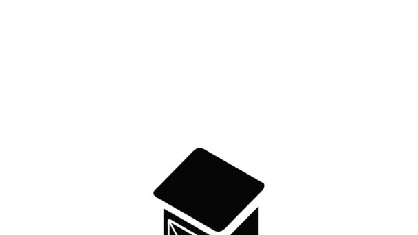 Apartment post box icon animation — 图库视频影像