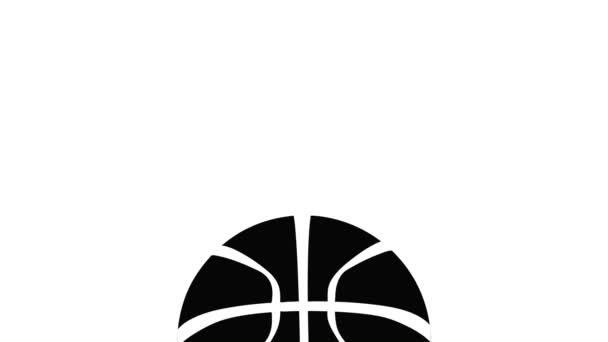Basketball icon animation — стоковое видео