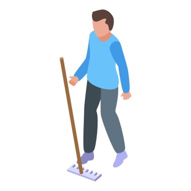 Dikkatsiz adam simgesi, izometrik biçim