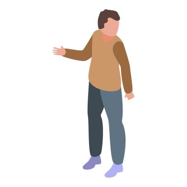 Oğlan ikondan hoşlanmaz, izometrik tarzda