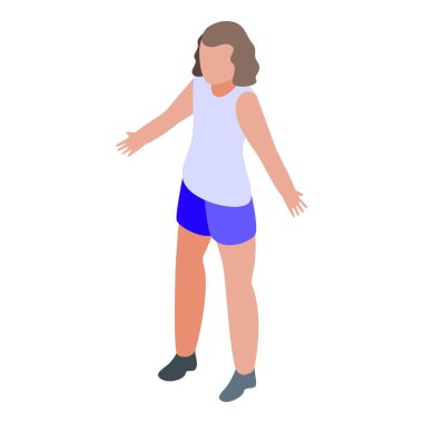 Kız simgesini, izometrik biçimi algılar