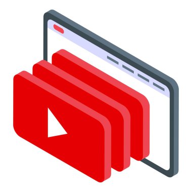 Youtube müzik simgesi, izometrik biçim