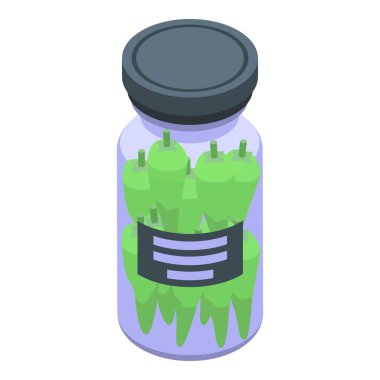 Turşulu yeşil biber simgesi, izometrik biçim