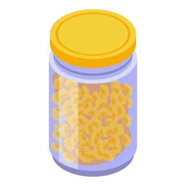 Turşulu kesilmiş meyve simgesi, izometrik biçim