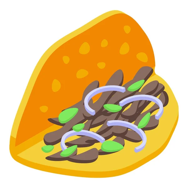 Ikona Tacos, izometrický styl — Stockový vektor
