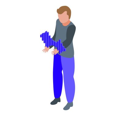 İnsan konuşma tanıma simgesi, izometrik biçim