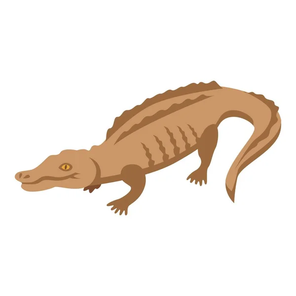 Ikona tropikalnego krokodyla w stylu izometrycznym — Wektor stockowy