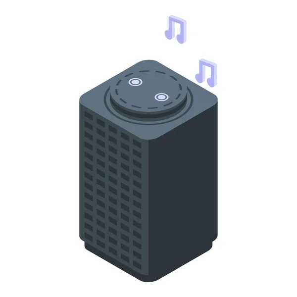 Icono de altavoz inteligente, estilo isométrico — Vector de stock