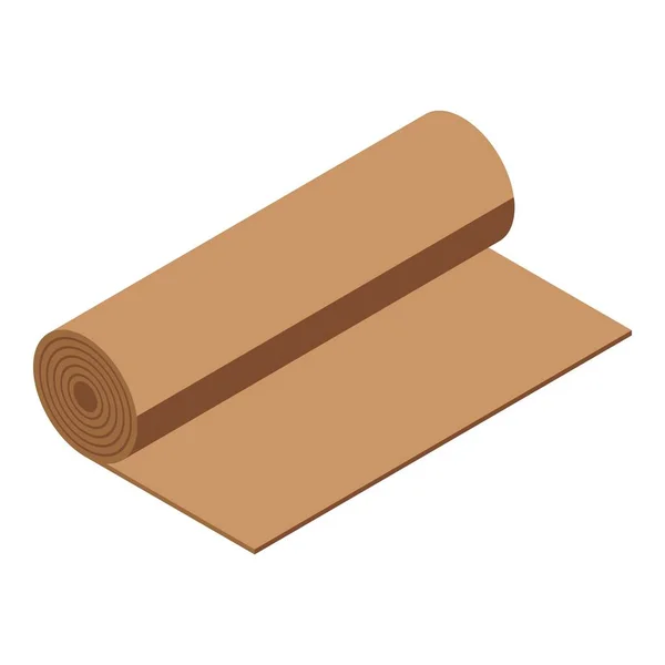 Paper roll icon, isometric style — Stock Vector