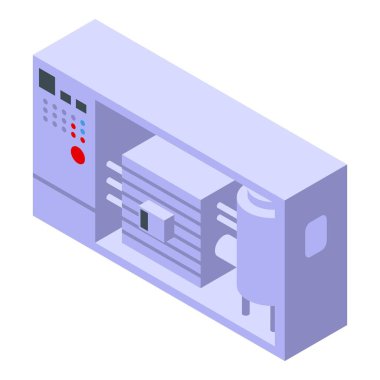 Süt fabrikası simgesi, izometrik stil