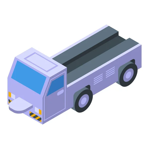 Icône de camion cargo aéroport, style isométrique — Image vectorielle