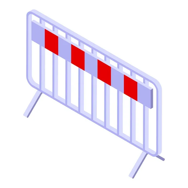 Піктограма дорожнього бар'єру безпеки, ізометричний стиль — стоковий вектор