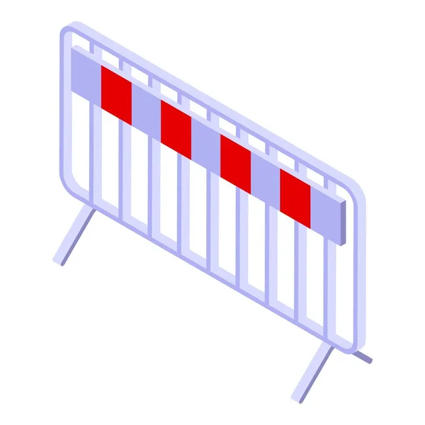Ícone de barreira rodoviária de segurança, estilo isométrico —  Vetores de Stock