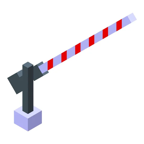 Security rail barrier icon, isometric style — Stock Vector
