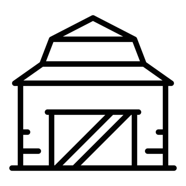 Ranch byggnad ikon, kontur stil — Stock vektor