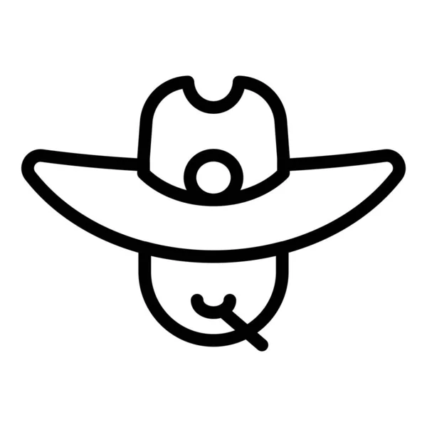 Rancho icono vaquero, estilo de contorno — Vector de stock