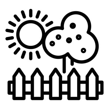 Çiftlik çiti simgesi, taslak biçimi