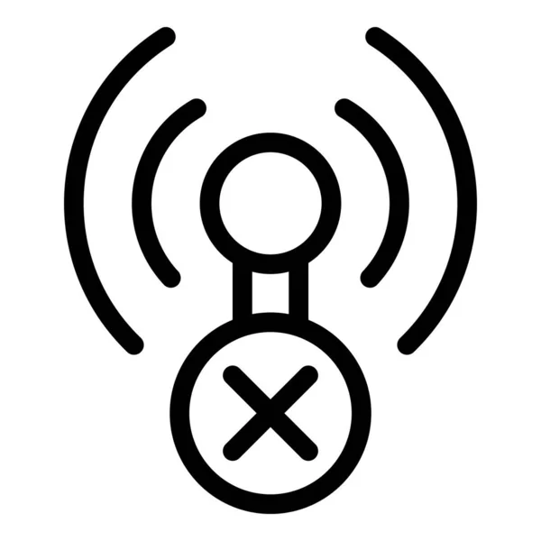 Kein Internetsignal-Symbol, kein Umrissstil — Stockvektor