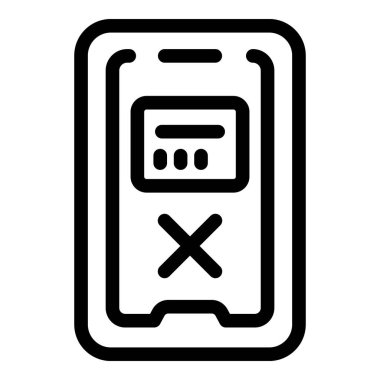 Çevrimiçi telefon ödeme iptali simgesi, özet biçimi