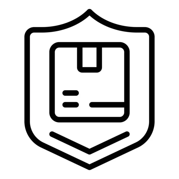 Haftung Paketsymbol, Umriss Stil — Stockvektor