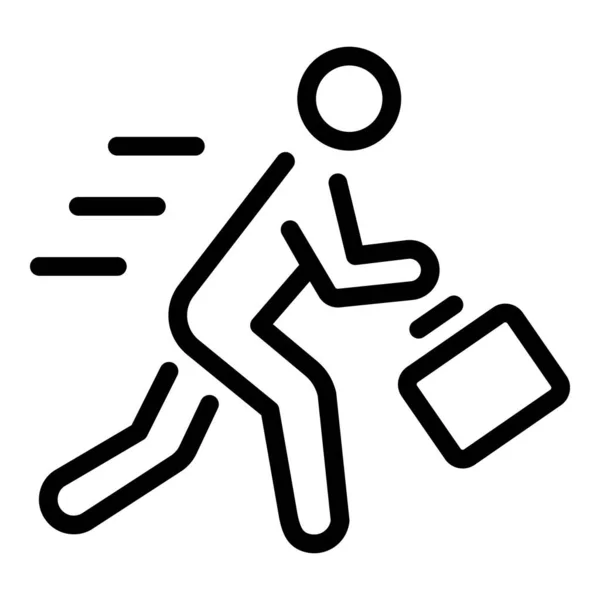 Rush ícone de execução de trabalho, estilo esboço — Vetor de Stock