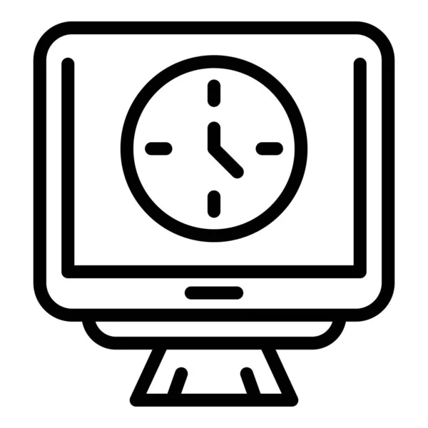 Icono de monitor de trabajo Rush, estilo de esquema — Vector de stock