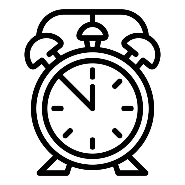 Піктограма годинника нагадування, стиль контуру — стоковий вектор
