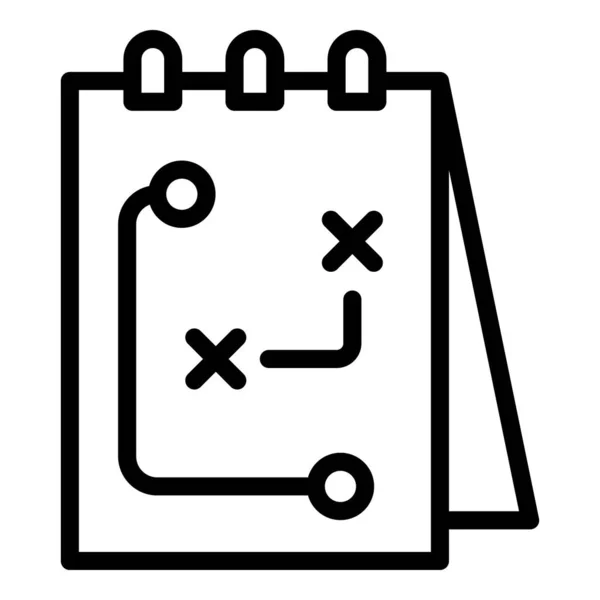 Tactical note market studies icon, outline style — Stockový vektor