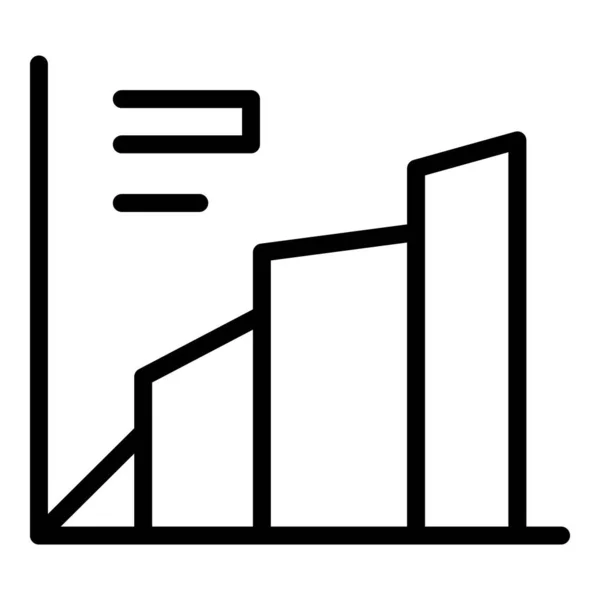 Icône de graphique Big Data, style de contour — Image vectorielle