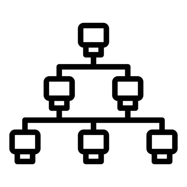 Ícone de estrutura de Big Data, estilo esboço —  Vetores de Stock