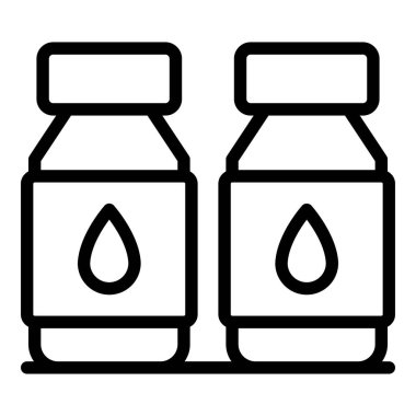 Yazdırma şişeleri simgesi, taslak biçimi