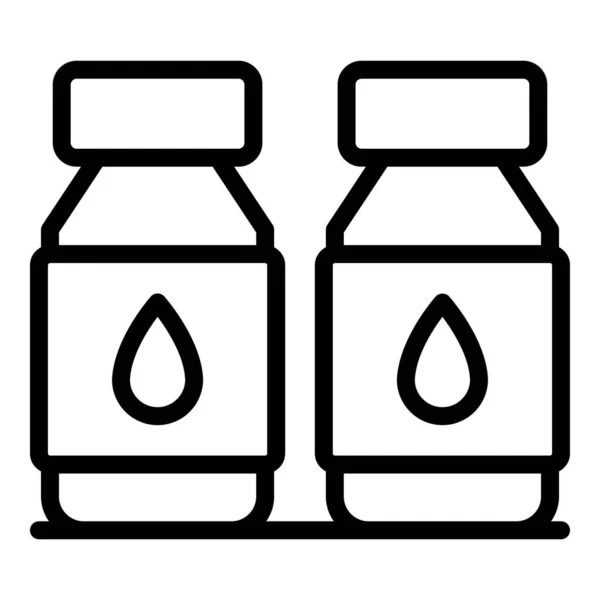 Printing bottles icon, outline style — Stock Vector
