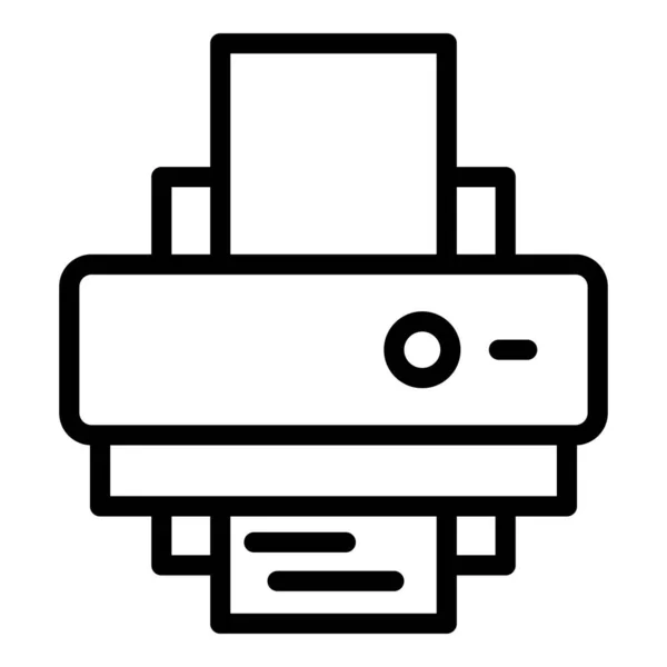 Icône de l'imprimante, style contour — Image vectorielle