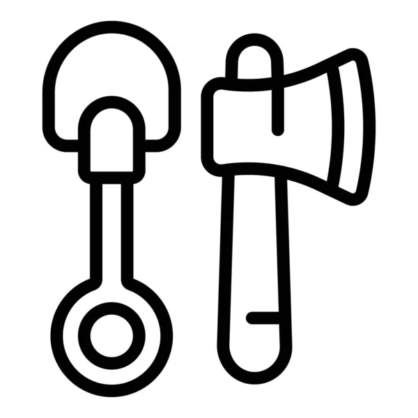 Symbole für Scouting-Tools, Umrissstil — Stockvektor