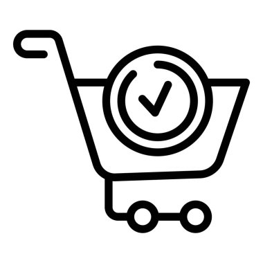 Alışveriş arabası simgesi, taslak biçimi