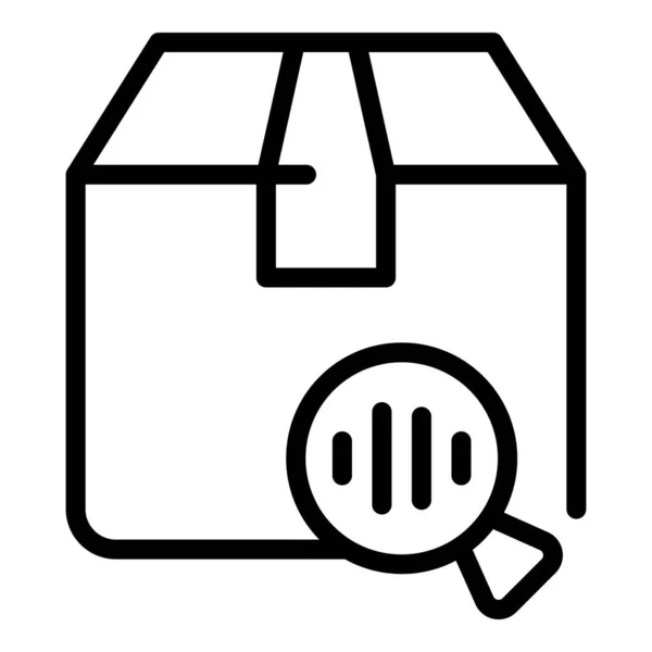 Icono de caja de envío, estilo de esquema — Vector de stock